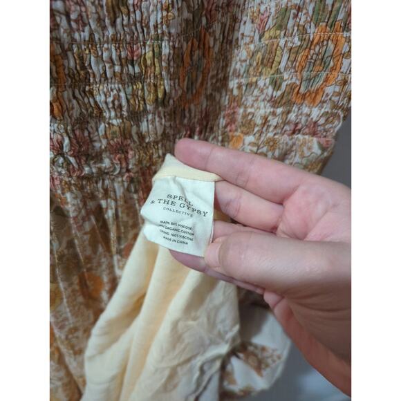 Spell & The Gypsy Collective Juniper Shirred Midi Dress - Picture 7 of 9